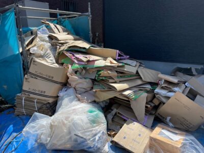 新築工事に伴う産業廃棄物回収
