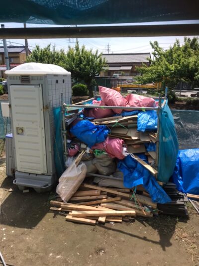 新築工事に伴う産業廃棄物回収